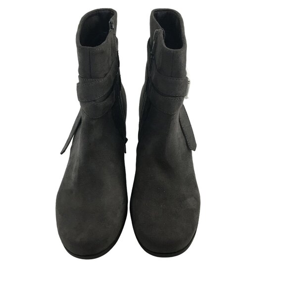 COMFORTVIEW GREY LIZZIE SUEDE BOOTIES WOMENS BOOTS SIZE 8.5 - Picture 1 of 8